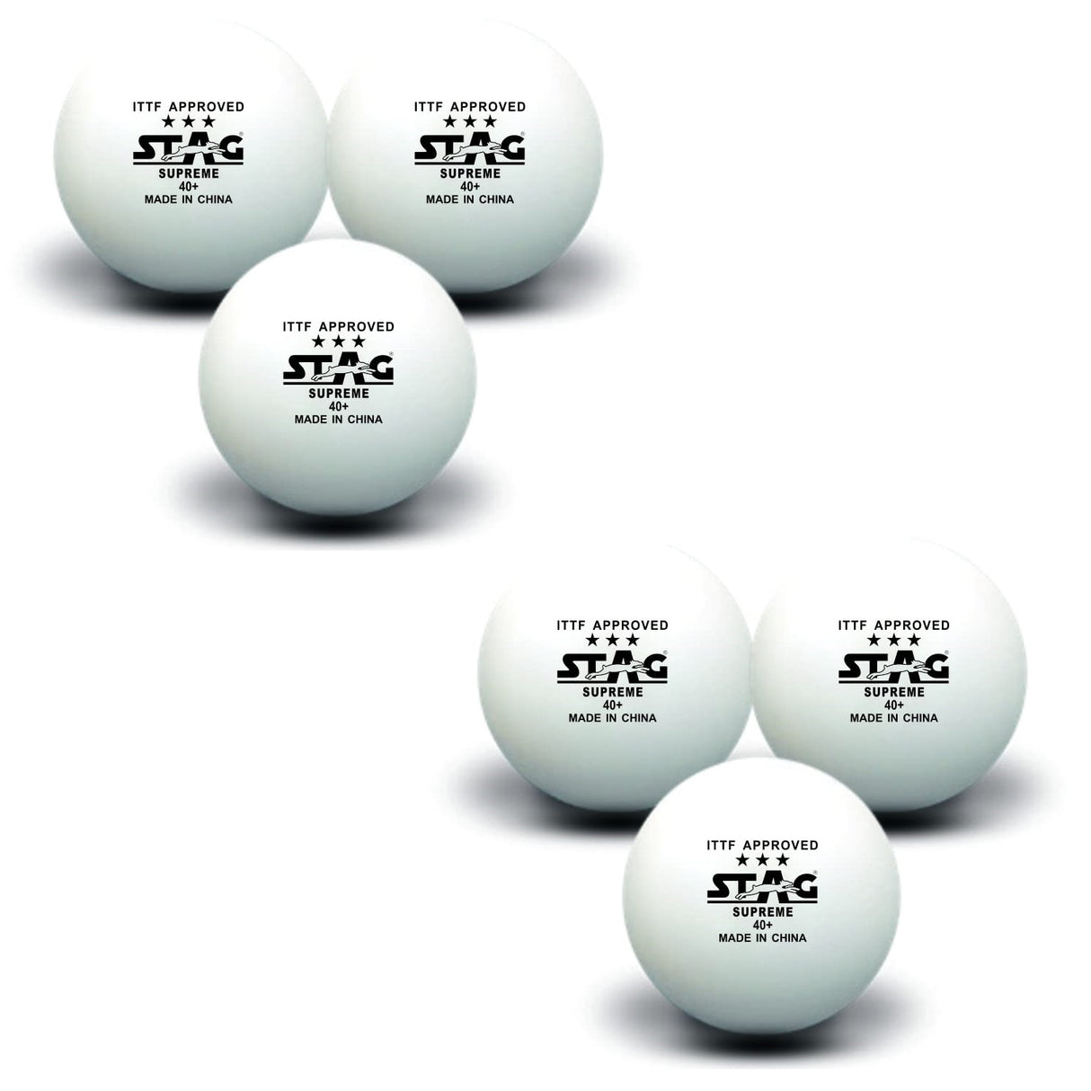 STAG 2 Star Table Tennis Balls - White