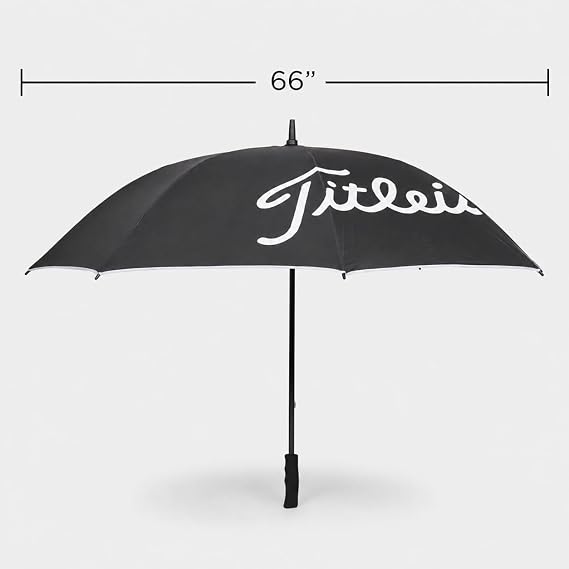 Titleist Tour Lightweight UV Umbrella, 66-Inch Arc, with Carbon Fibre Ribs and Soft Foam Handle