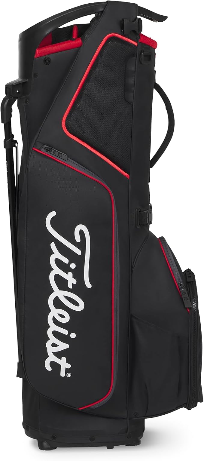 Titleist Hybrid 14 Golf Bag - BLACK/BLACK/RED