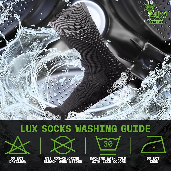 Lux Pro Cleat Performance Grip - Calf Sock - Black
