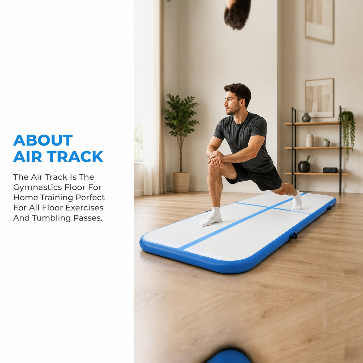 Air Track Inflatable Gymnastics Mat with Air Track Pump