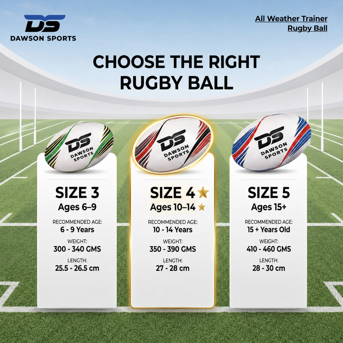 All Weather Trainer Rugby Ball
