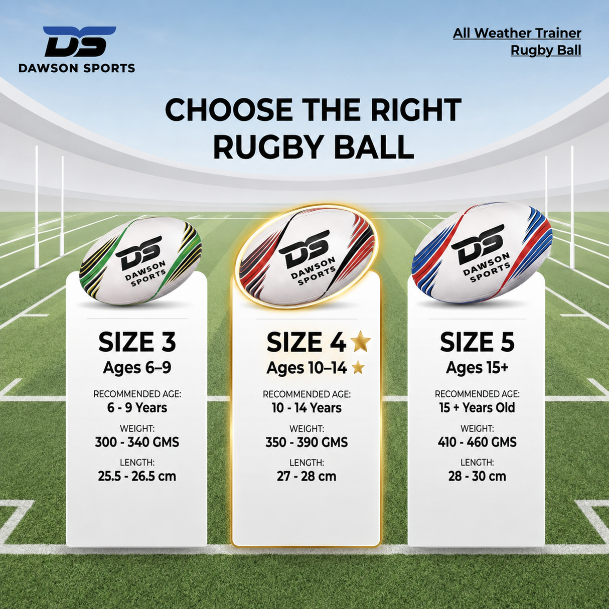 All Weather Trainer Rugby Ball