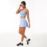 Maya Zipper Tennis Skirt - Blue