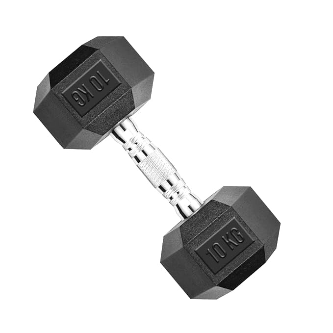 TP HEX Rubber Dumbbells (Pair)