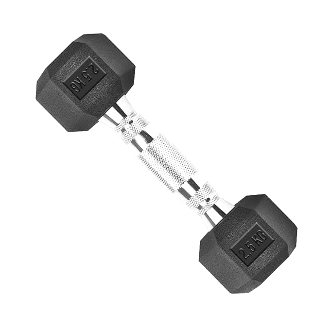 TP HEX Rubber Dumbbells (Pair)