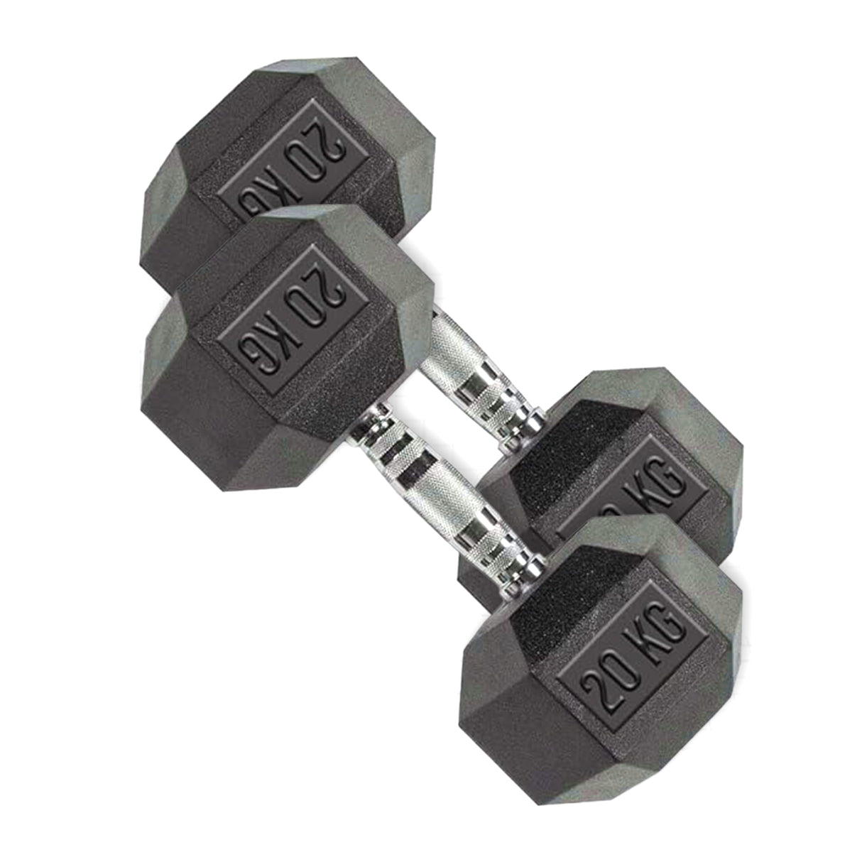 TP HEX Rubber Dumbbells (Pair)