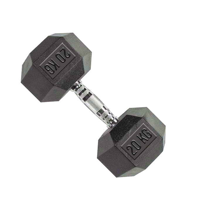 TP HEX Rubber Dumbbells (Pair)
