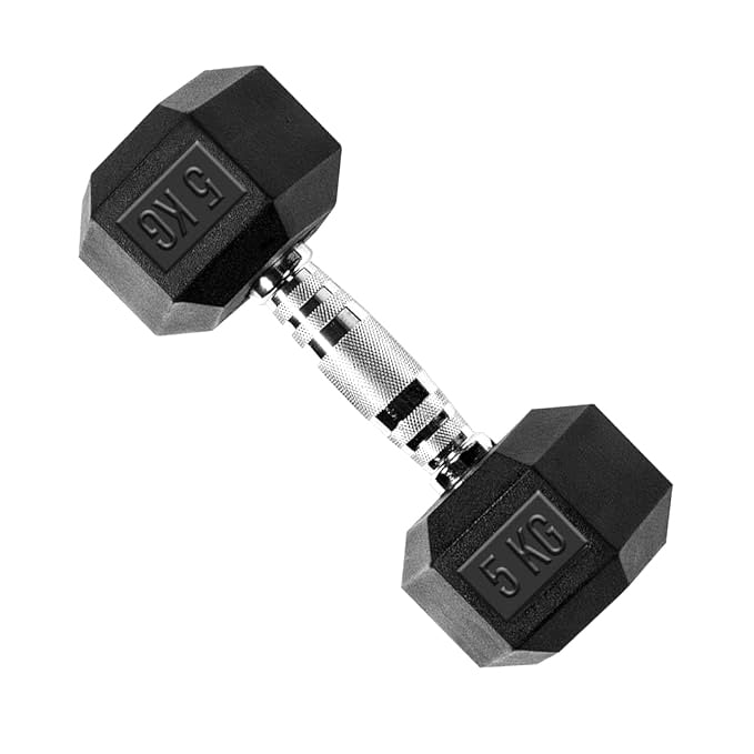 TP HEX Rubber Dumbbells (Pair)