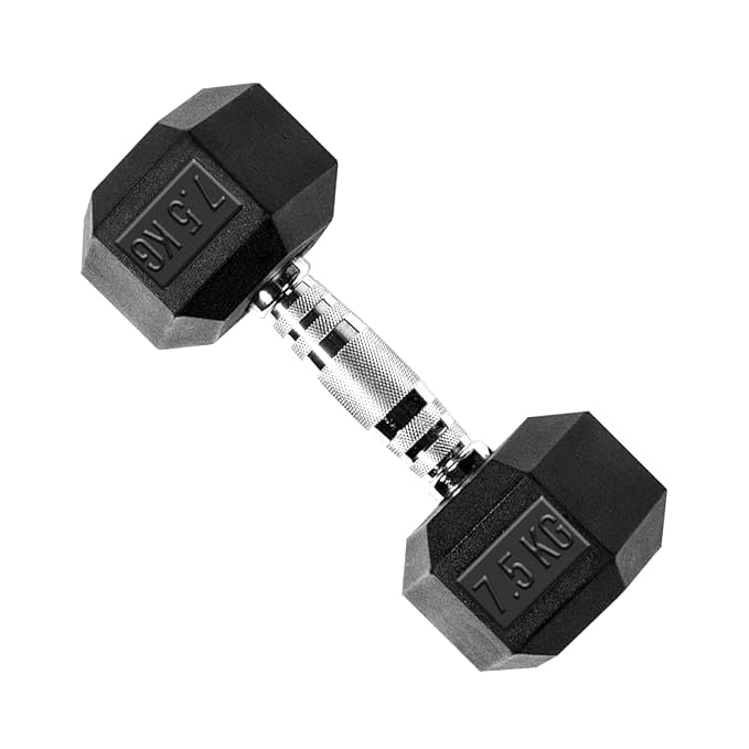 TP HEX Rubber Dumbbells (Pair)