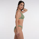Crete Collection - Ribbed Bikini Top - Sage Green