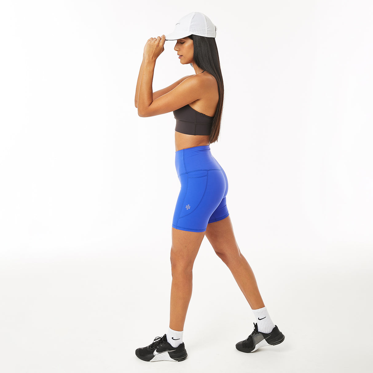 Olivia Side Pocket Shorts - Dark Blue