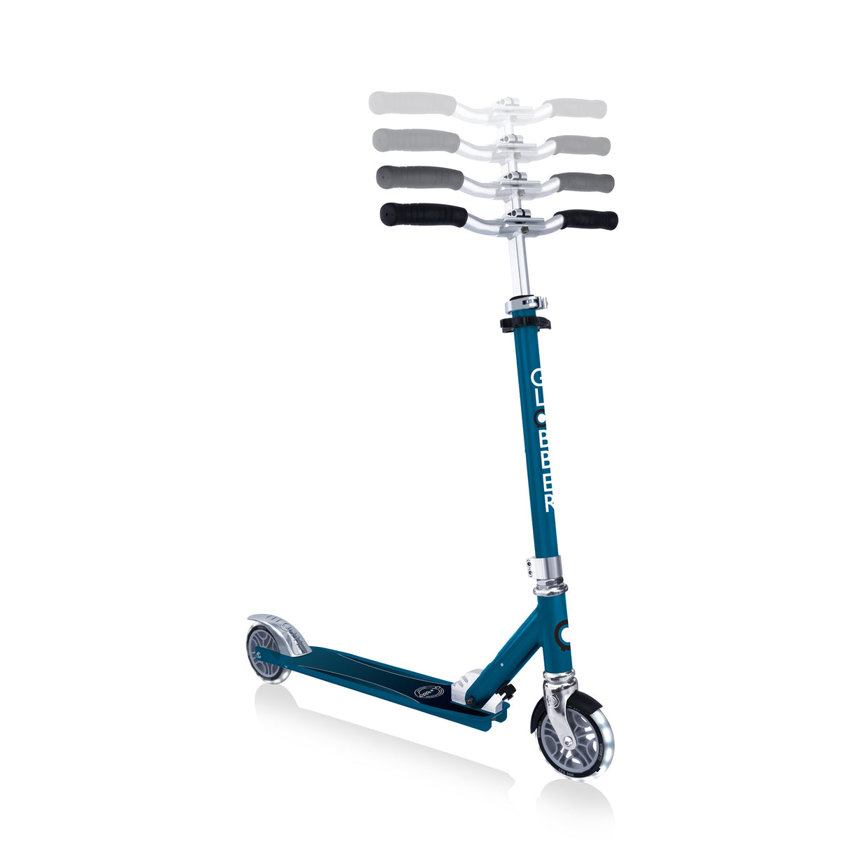 GLOBBER FLOW ELEMENT LIGHTS SCOOTER - PETROL BLUE