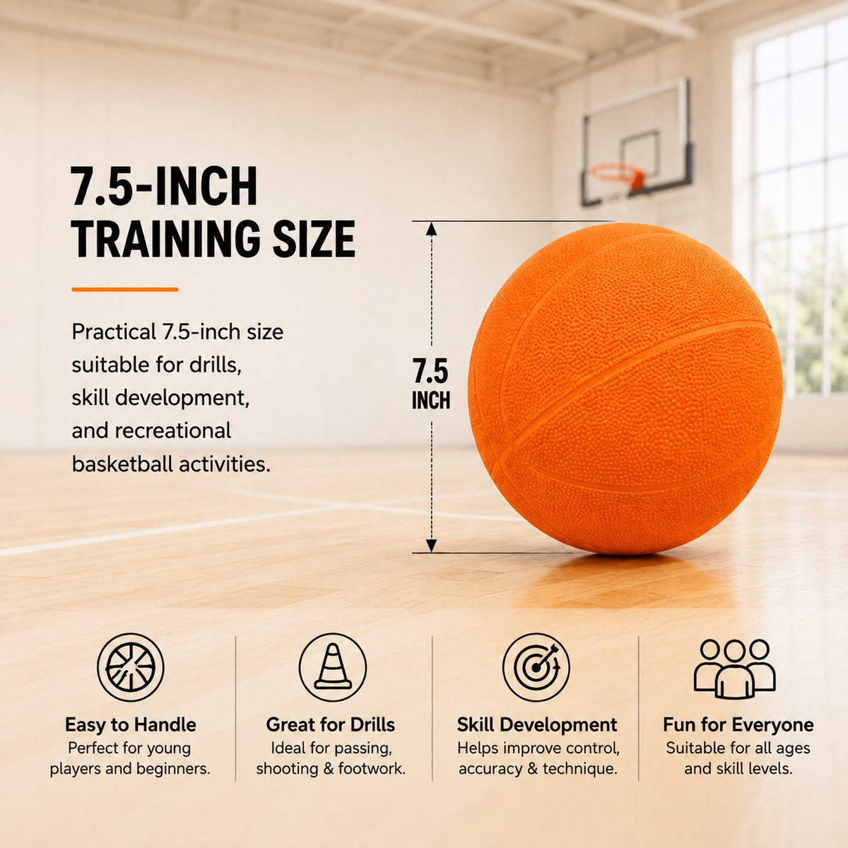 Foam Basketball PU - 7.5"