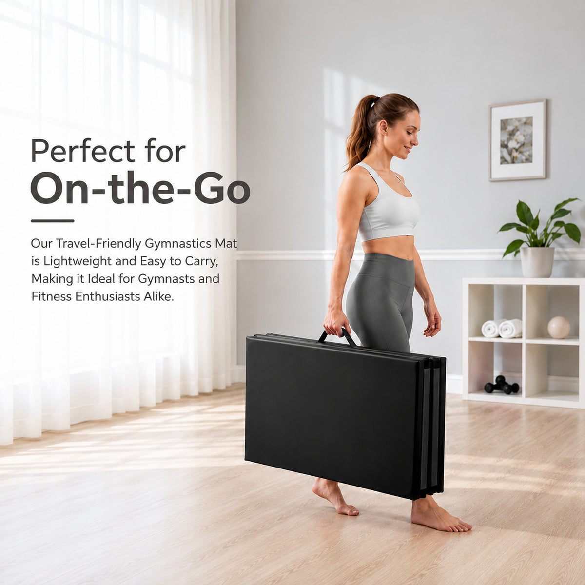 Folding Gymnastic Mat - Black