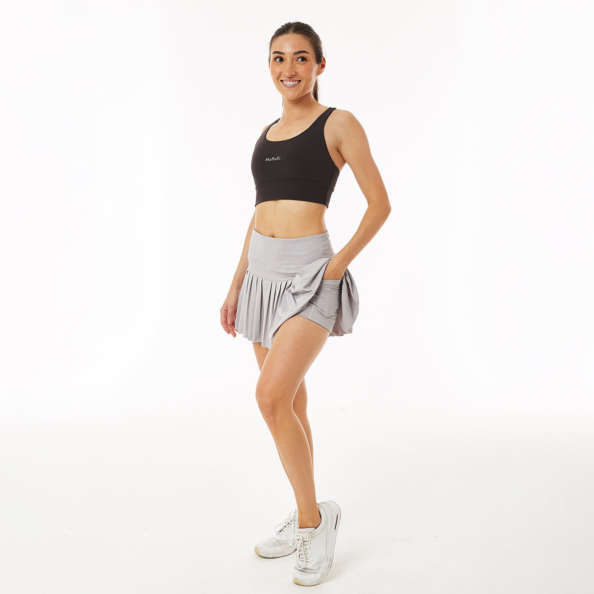 Leti Pleated Skirt - Grey