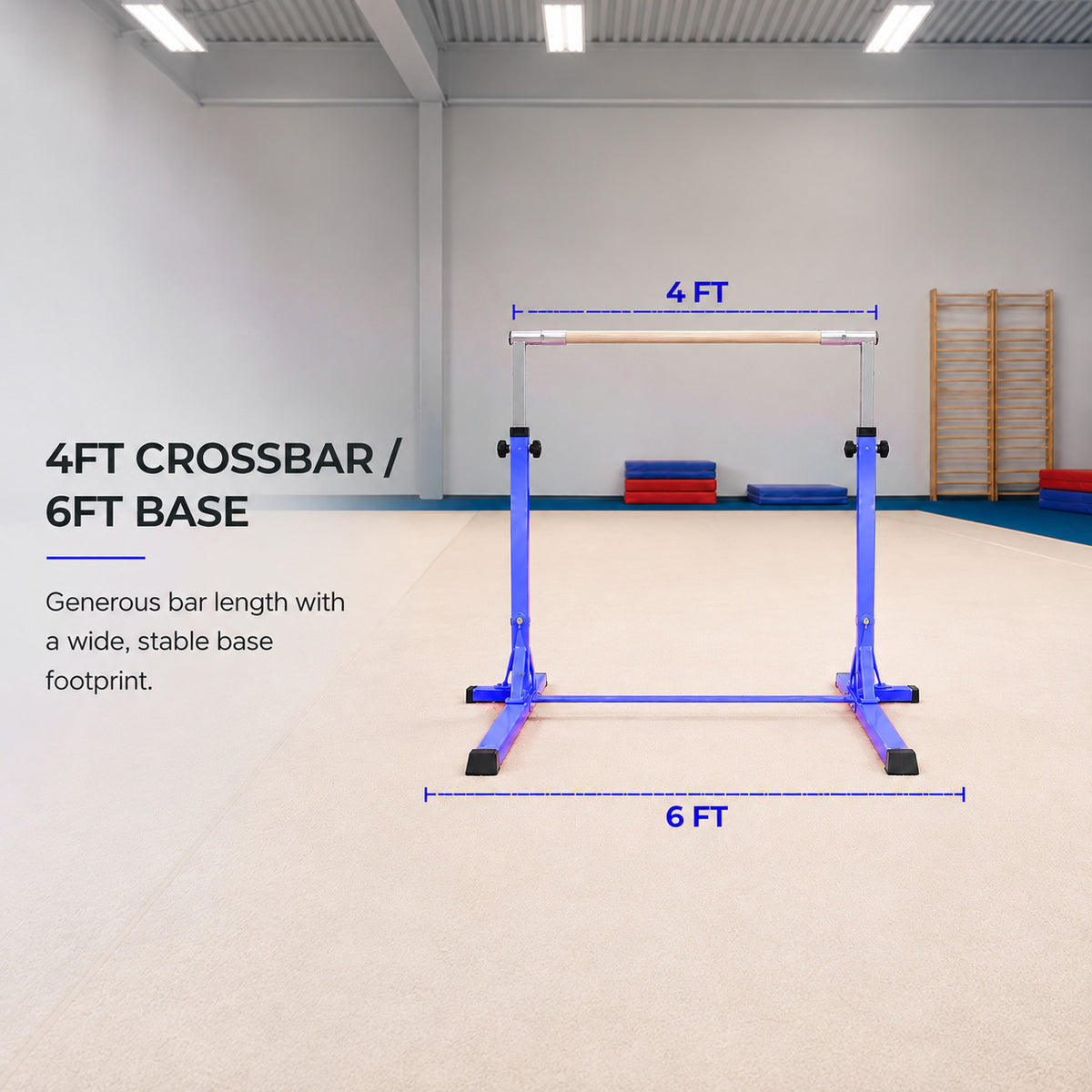 Simple Training Horizontal Bar - Blue
