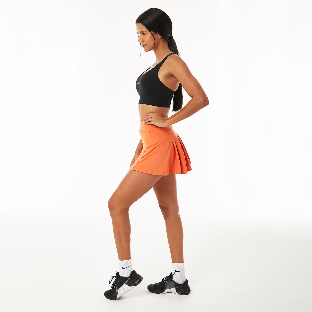 Maya Zipper Tennis Skirt - Orange