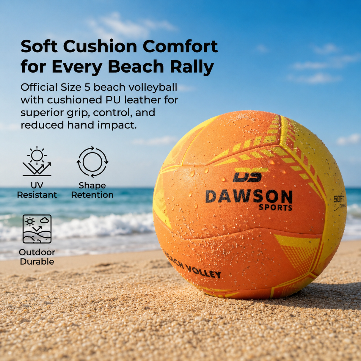 Soft Cushion Beach Volleyball - Size 5
