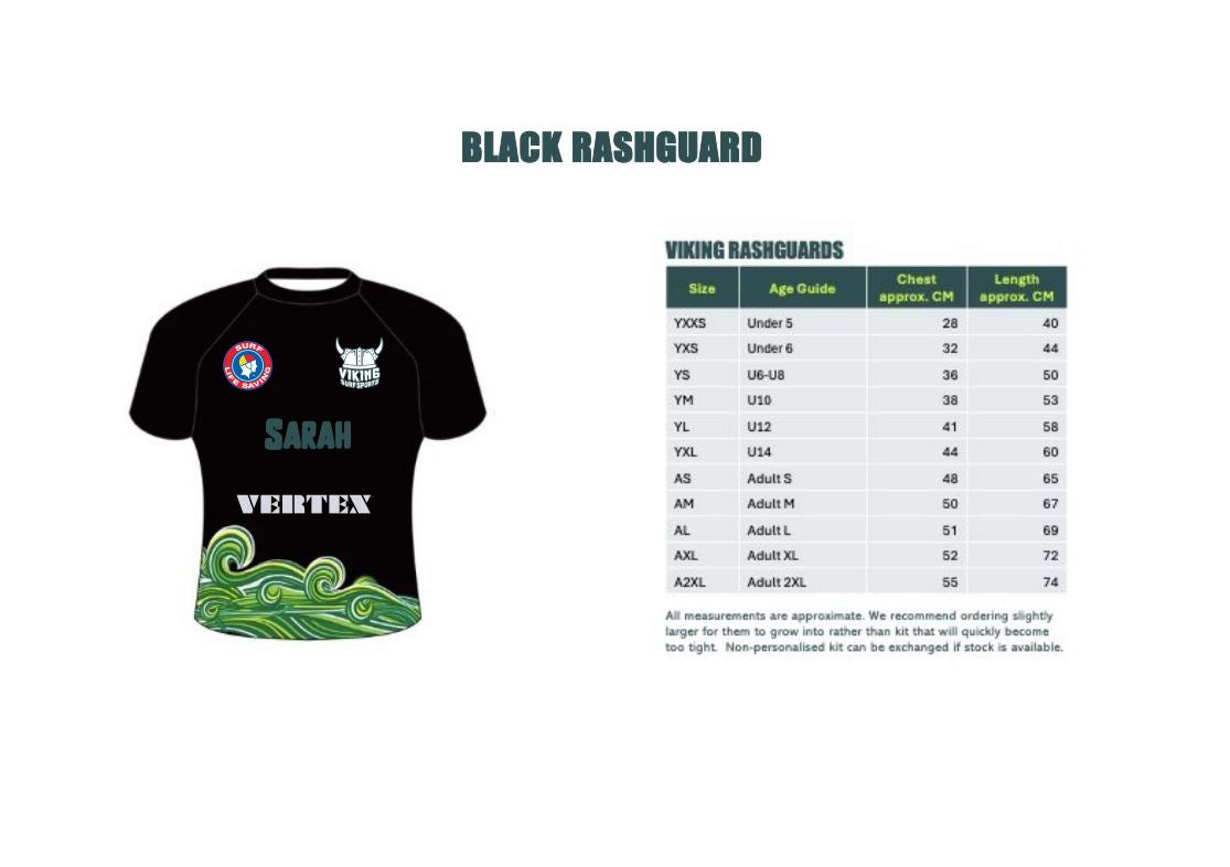 Vikings New Wave Black Rashie