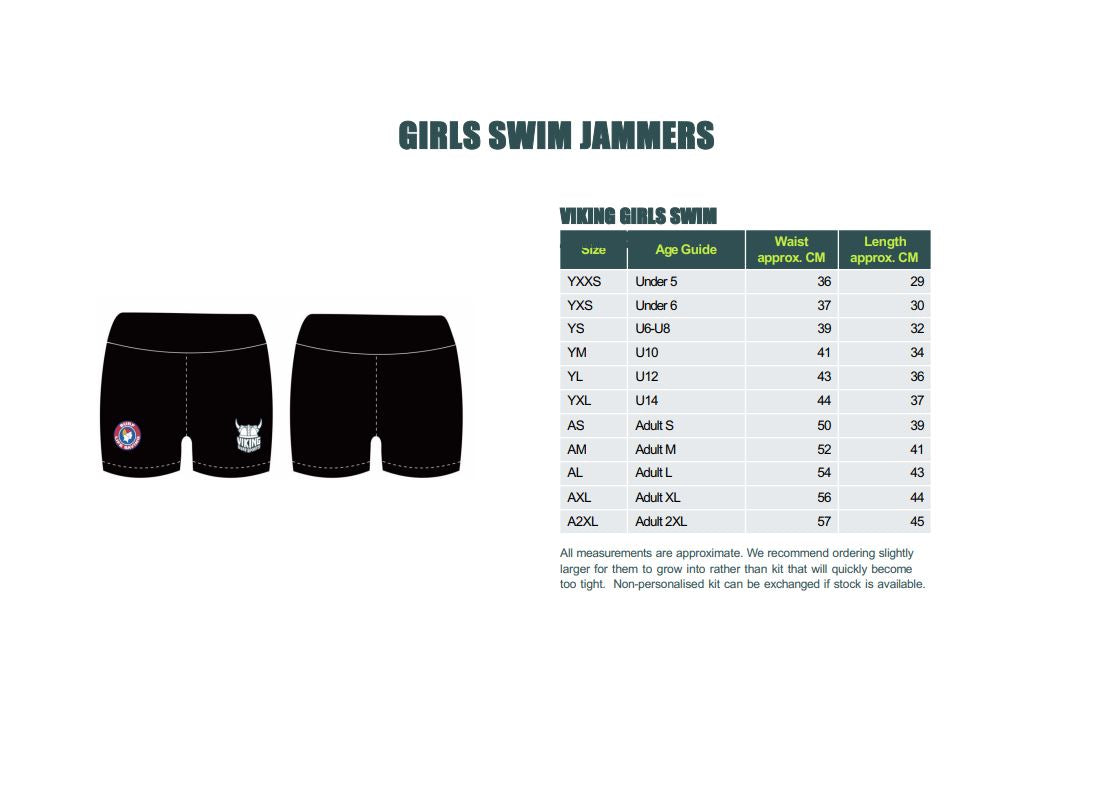 Vikings Girls Nippers & Rookies Swim Jammers