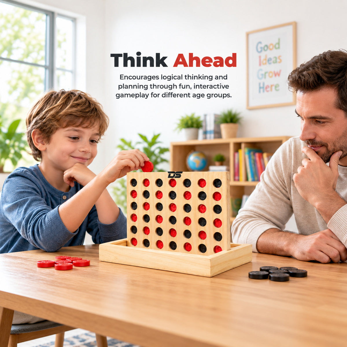 Wooden Connect 4 Game
