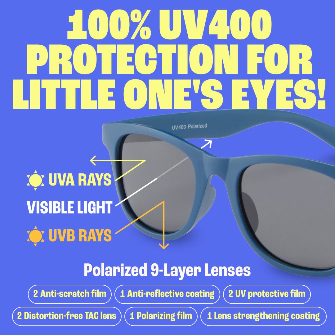 Baby Sunnies - Navy Blue Polarized Kids Sunglasses 3 - 8 Years - Sunglasses - Dawson Sports