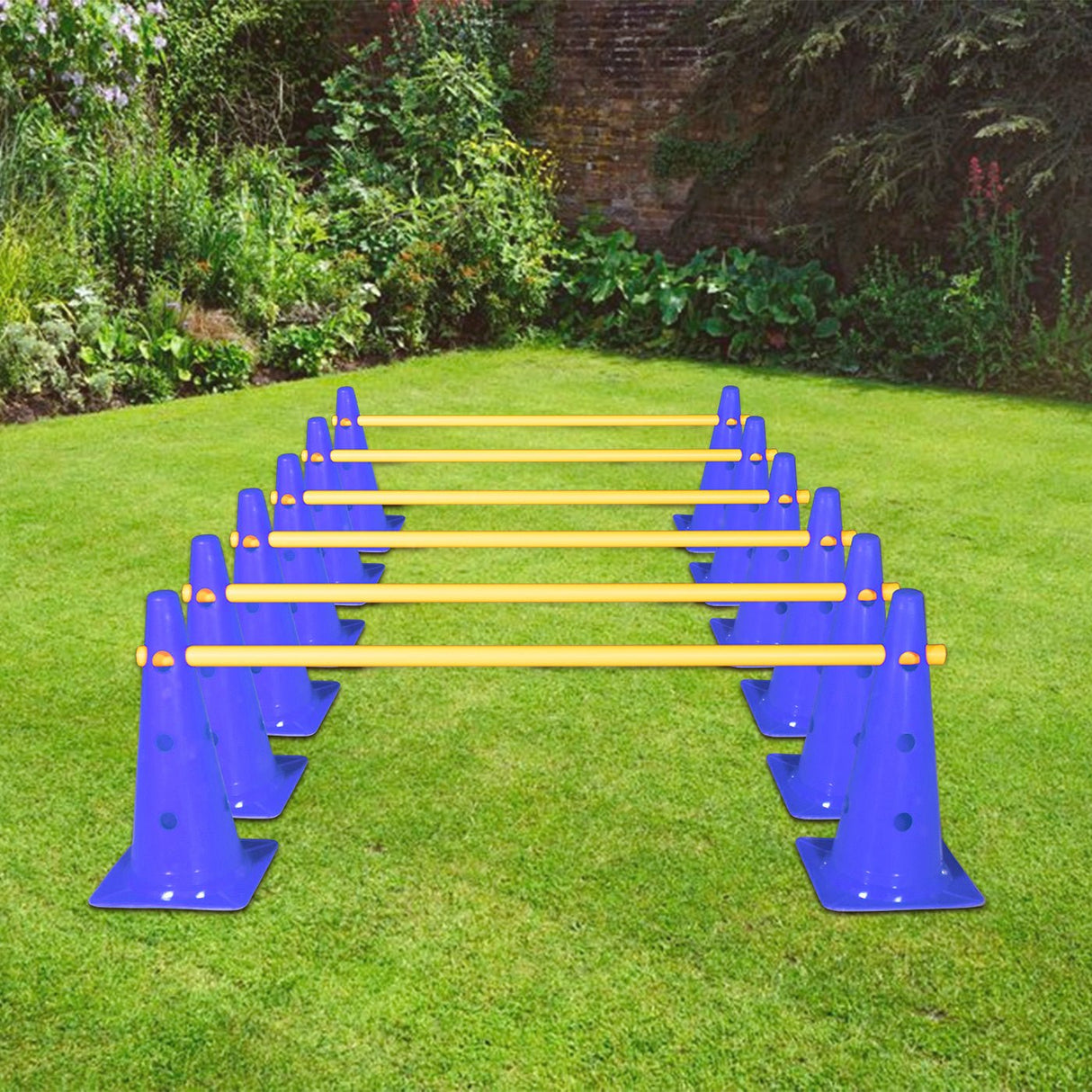 Cone Hurdle Set - 15" (12 Cones, 6 Poles) - Hurdles - Dawson Sports