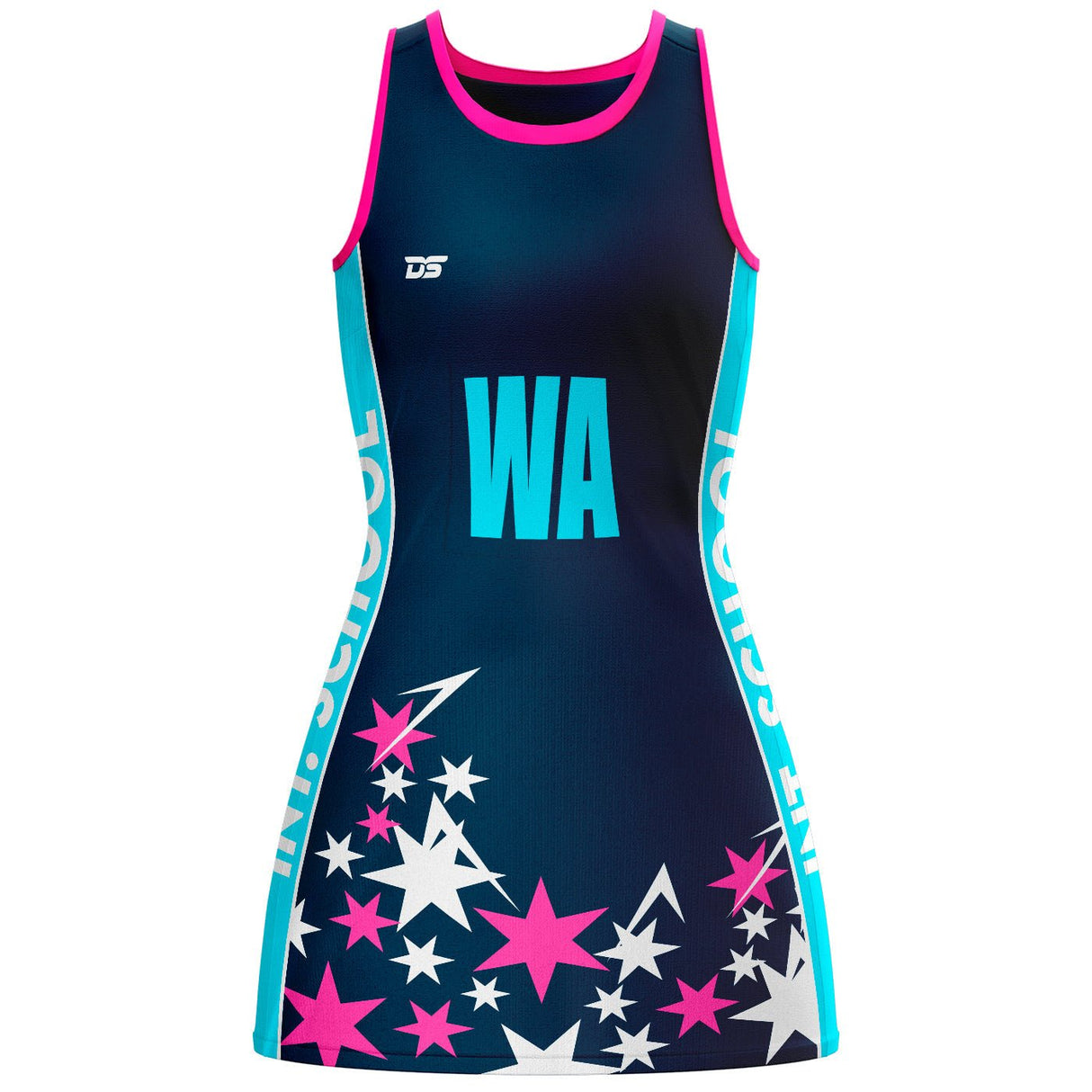 Custom Netball Dress - Design 26 - Bespoke Apparel - Dawson Sports