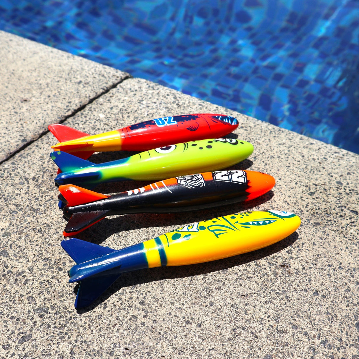 Dive Torpedoes (Set of 4) - Beach & Pool Toys - Dawson Sports
