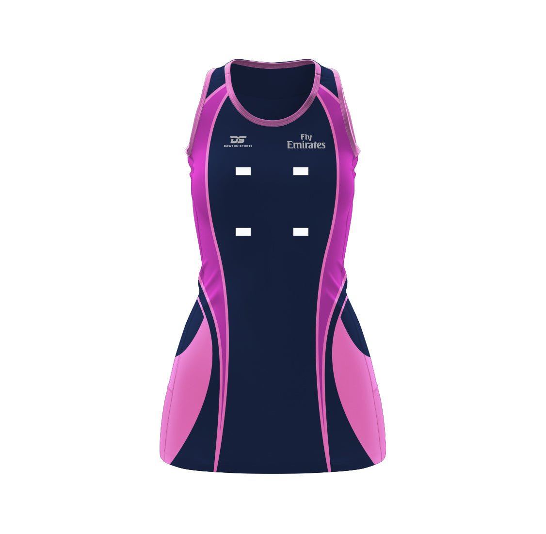 Fly Emirates Netball Dress - Bespoke Apparel - Dawson Sports