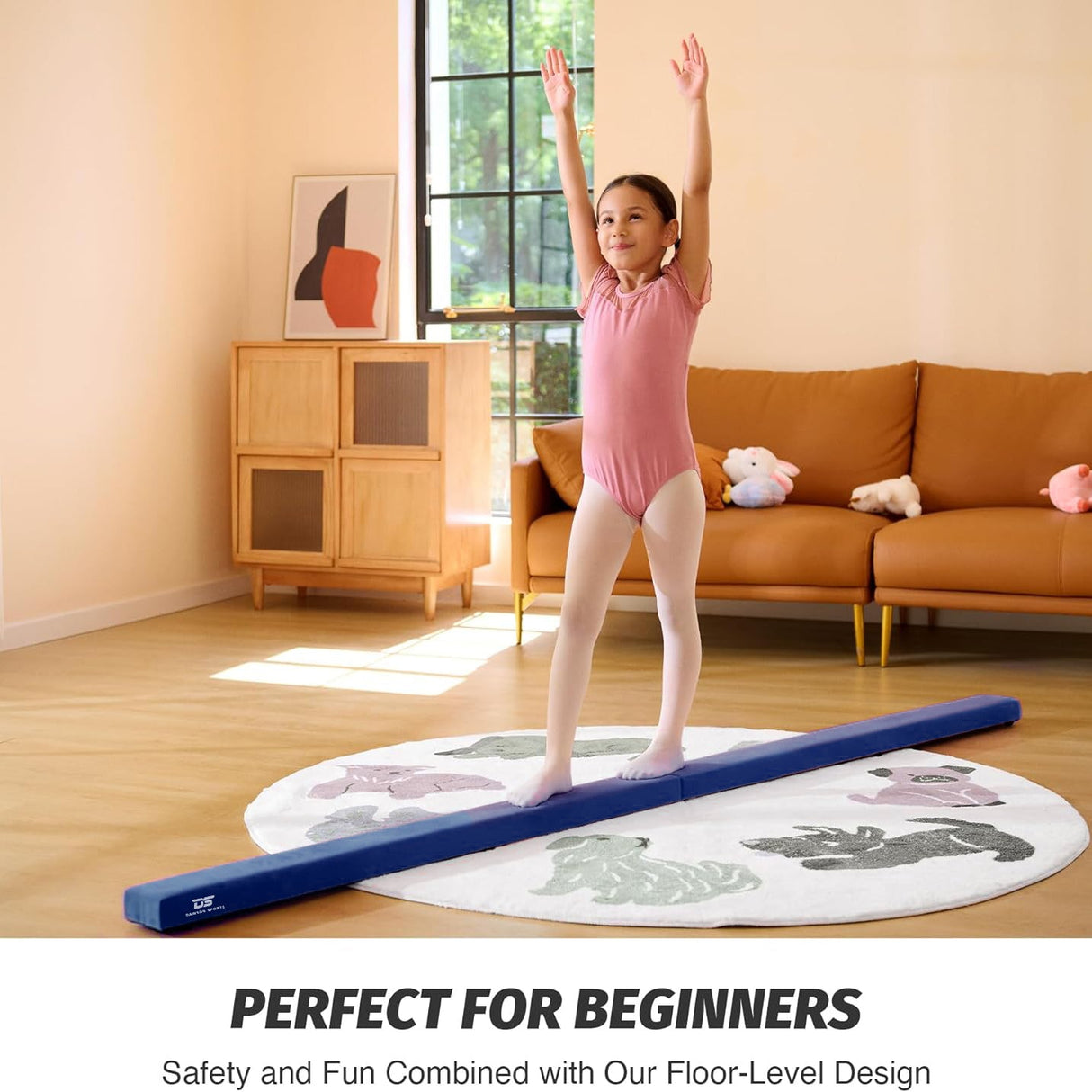 Folding Balance Beam Blue - Bars & Balance Beams - Dawson Sports
