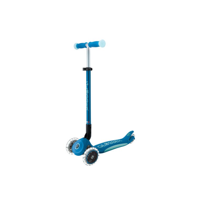 GLOBBER ELITE LIGHTS GLOW SCOOTER - PATROL BLUE - Riding Scooters - Dawson Sports