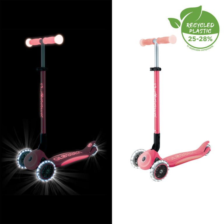 GLOBBER ELITE LIGHTS GLOW SCOOTER - PINK - Riding Scooters - Dawson Sports