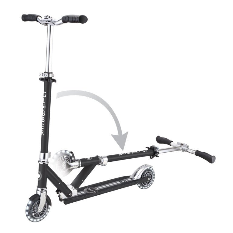 GLOBBER FLOW ELEMENT LIGHTS SCOOTER - BLACK - Riding Scooters - Dawson Sports