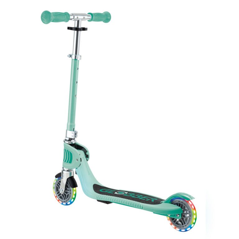 GLOBBER FLOW FOLDABLE JUNIOR LIGHTS - MINT - Riding Scooters - Dawson Sports