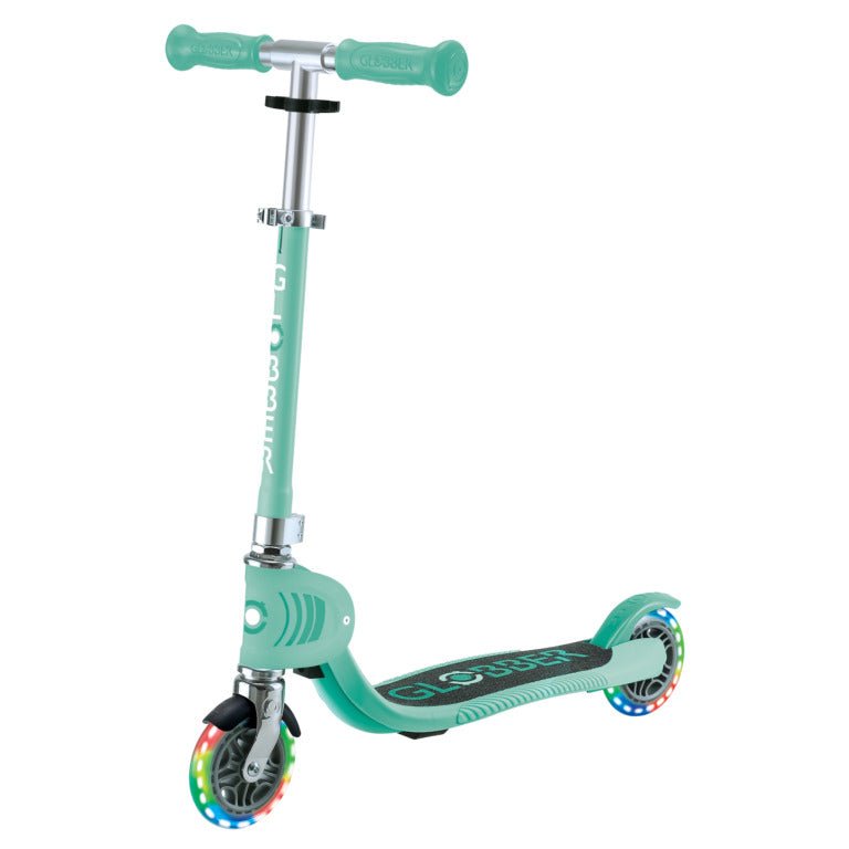 GLOBBER FLOW FOLDABLE JUNIOR LIGHTS - MINT - Riding Scooters - Dawson Sports