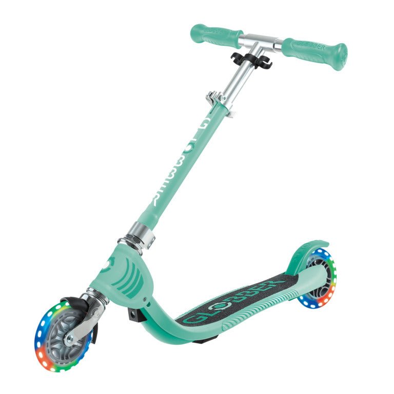 GLOBBER FLOW FOLDABLE JUNIOR LIGHTS - MINT - Riding Scooters - Dawson Sports