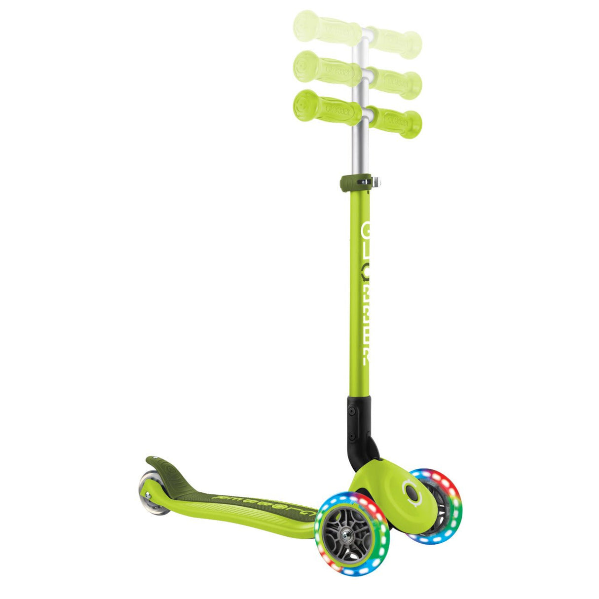 GLOBBER PRIMO FOLDABLE LIGHTS - LIME GREEN - Riding Scooters - Dawson Sports