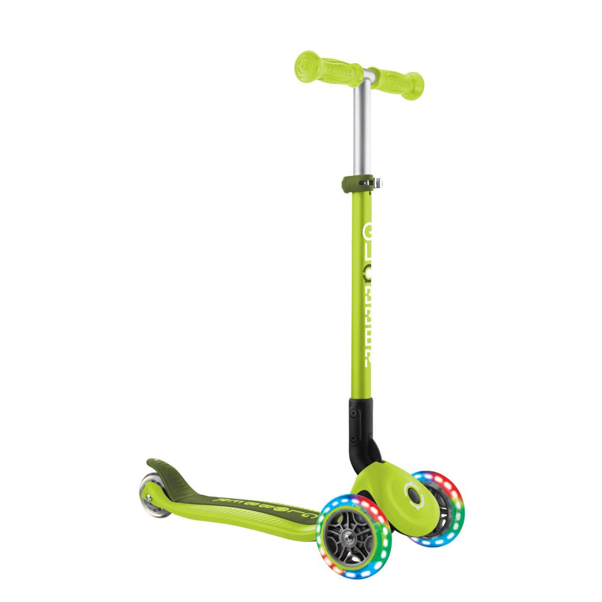 GLOBBER PRIMO FOLDABLE LIGHTS - LIME GREEN - Riding Scooters - Dawson Sports