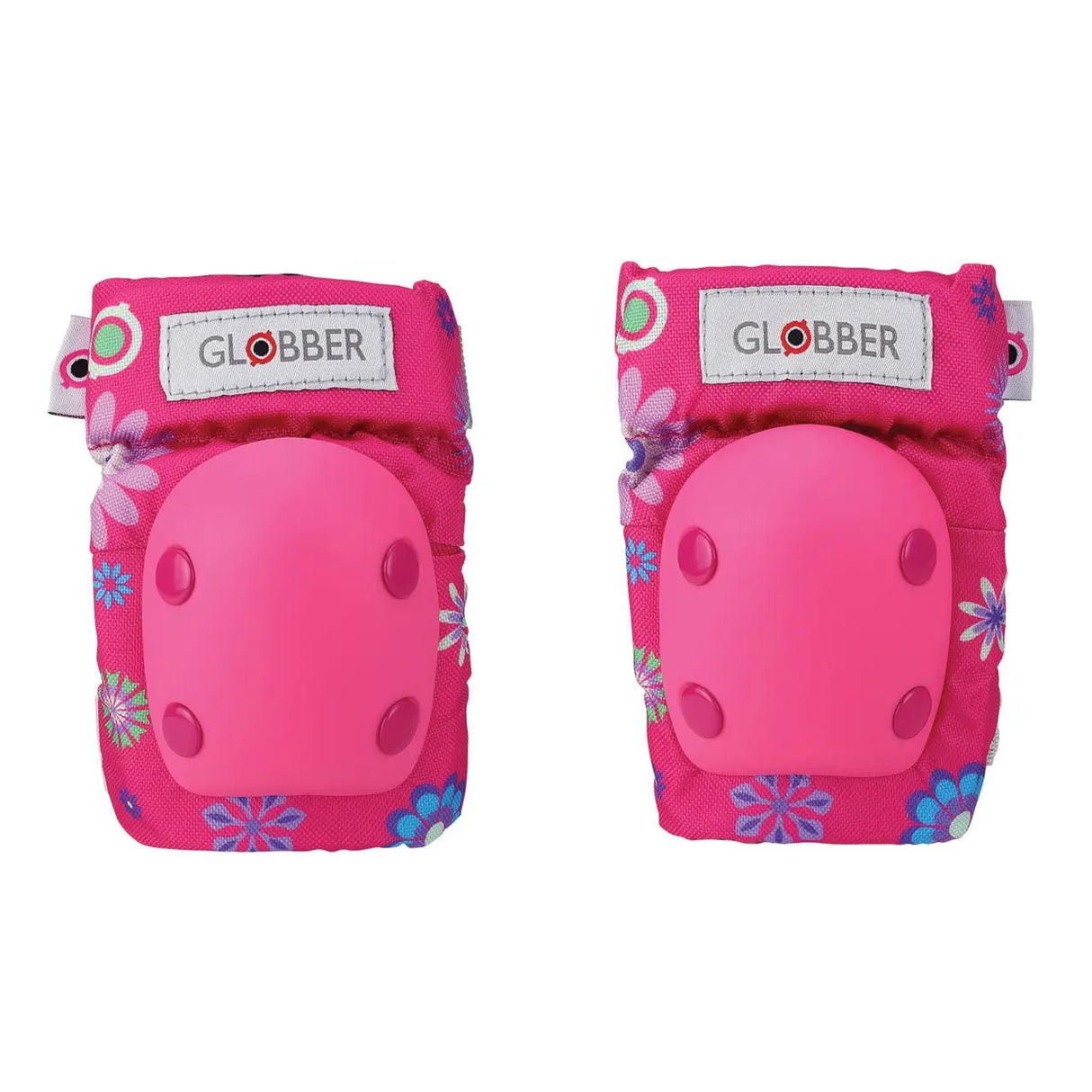 GLOBBER TODDLER PADS (ELBOWS & KNEES) - PINK FLOWER - Protective Gear - Dawson Sports