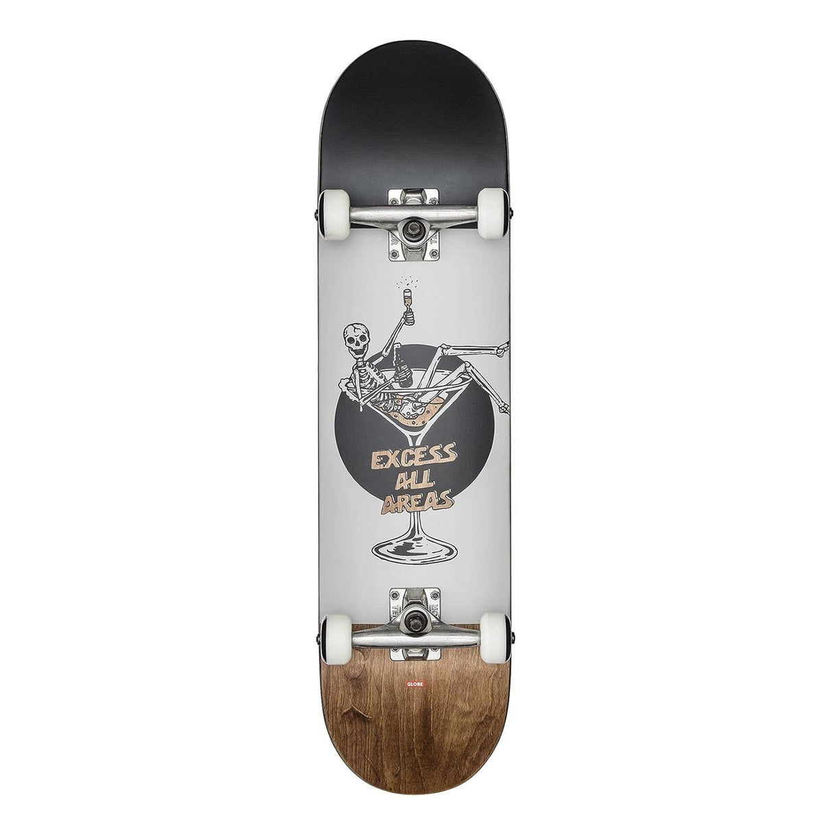 Globe G1 Excess - White/Brown 8.0FU - Skateboard - Dawson Sports