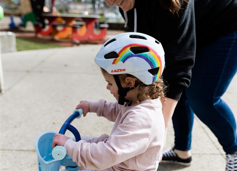 Lazer P’nut KinetiCore 2.0 Kids Helmet – Rainbow - Bicycle Helmets - Dawson Sports