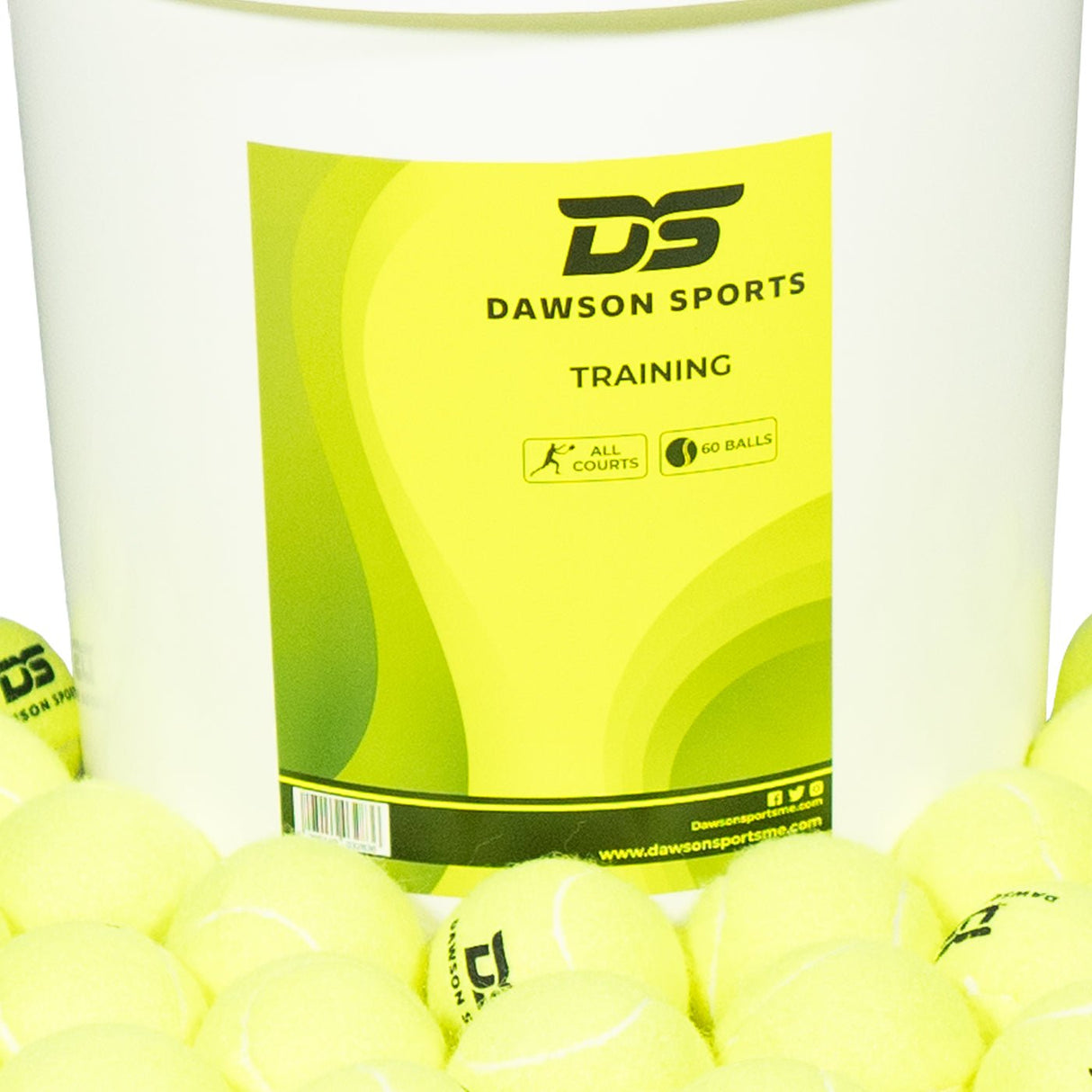 Low Bounce Tennis Balls - Set of 60 - Tennis Balls - Dawson Sports