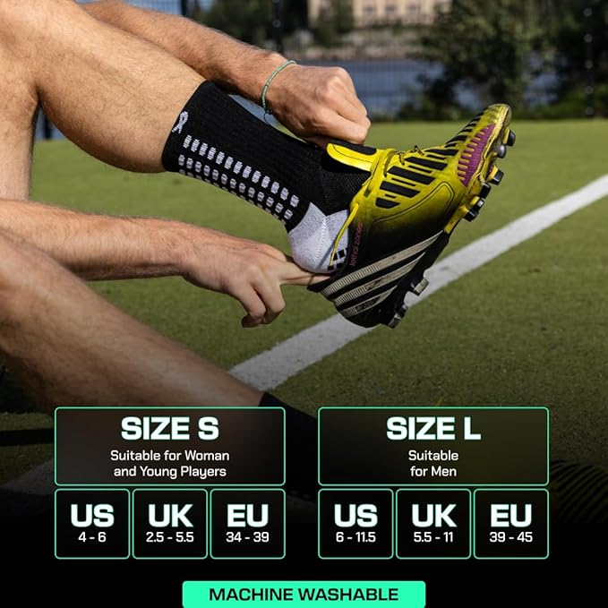 Lux Soccer Grip - Calf Sock - Black - Socks - Dawson Sports