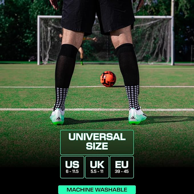 Lux Soccer Grip - Knee Sock - Black - Socks - Dawson Sports