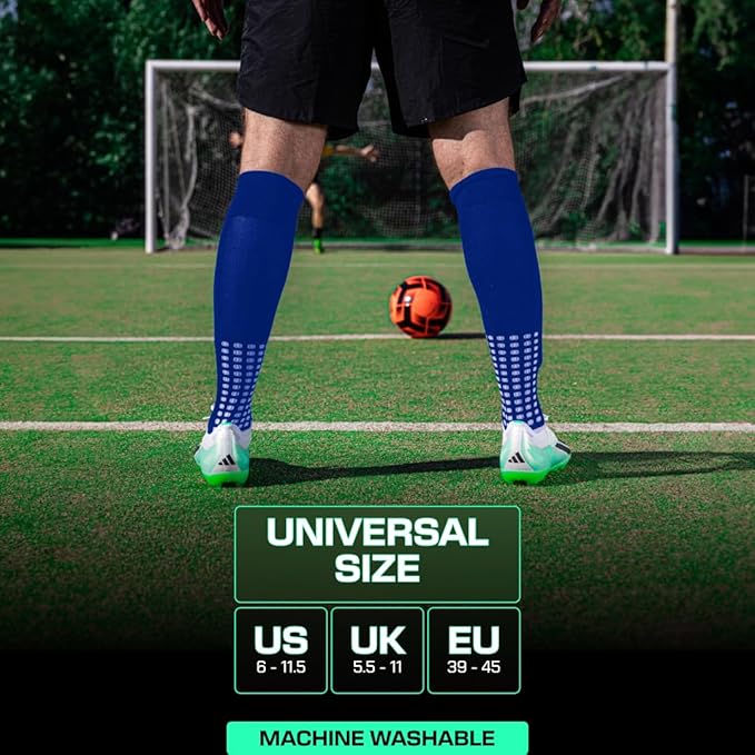 Lux Soccer Grip - Knee Sock - Blue - Socks - Dawson Sports