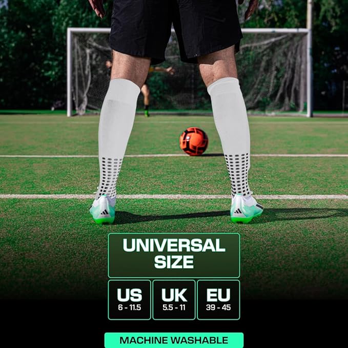 Lux Soccer Grip - Knee Sock - White - Socks - Dawson Sports