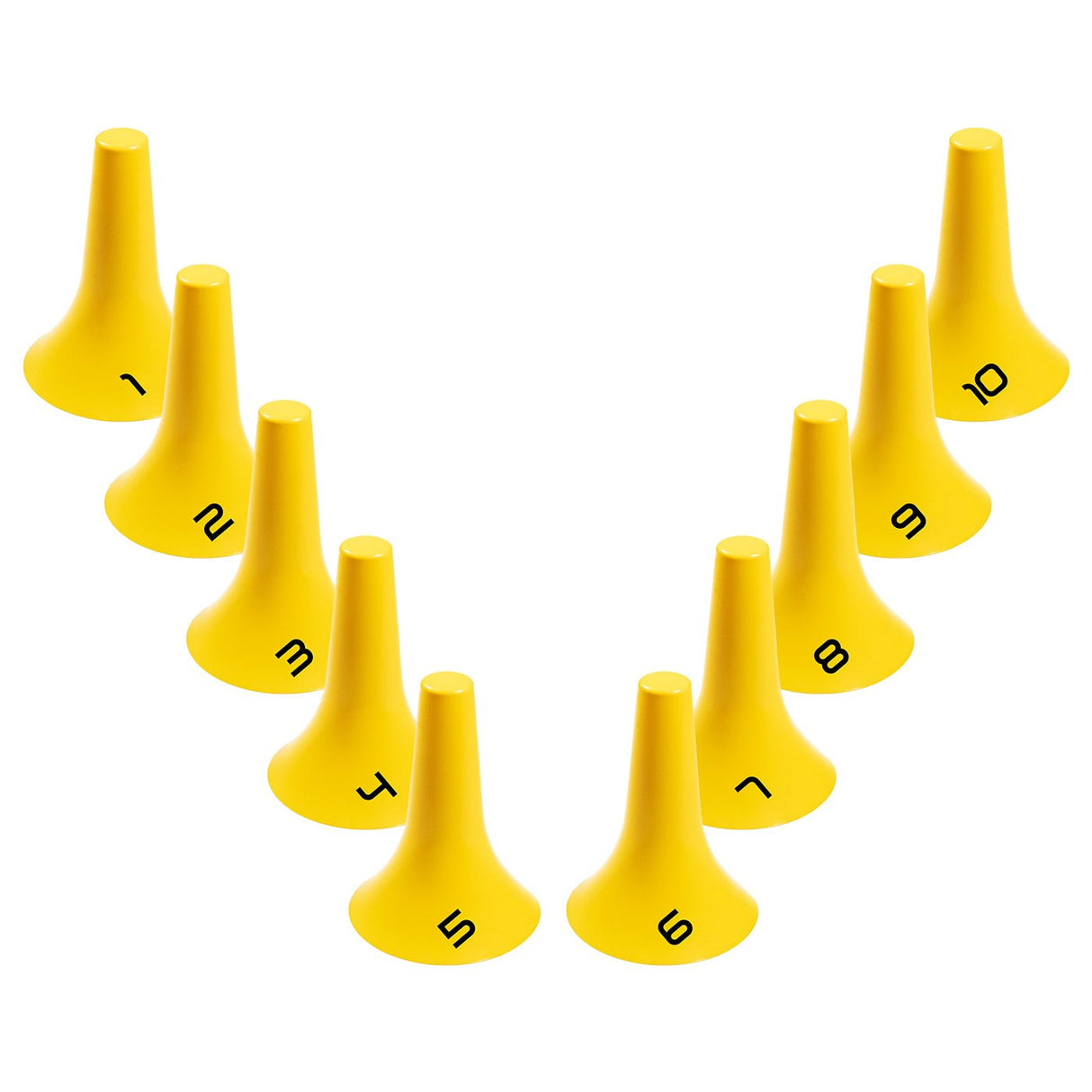 Numbered Sphere Cones (Set of 10) - Coaching & Drills - Dawson Sports