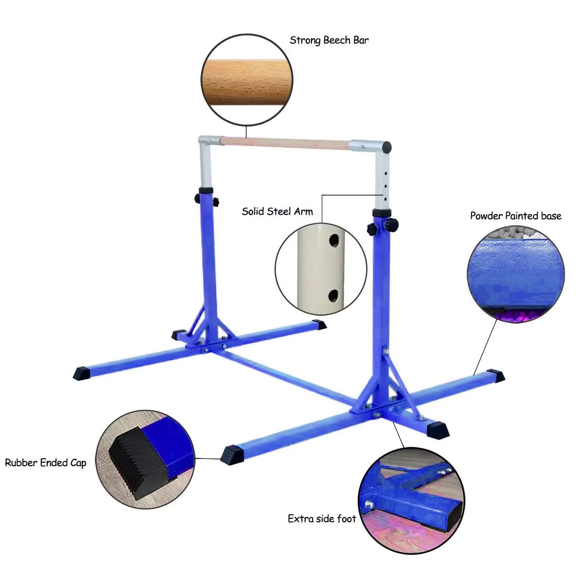 Simple Training Horizontal Bar - Blue - Bars & Balance Beams - Dawson Sports